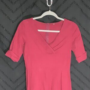 Retro Stage Red Sweetheart Fit & Flare Midi Dress - Size Medium